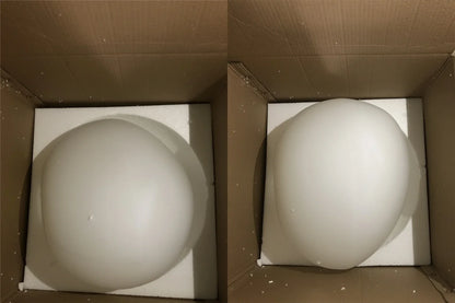 DecorBites™ Gregg Glass Suspension Light - White LED Cobblestone Pendant for Villa Staircase & Shop