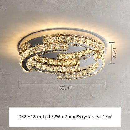 Lámparas colgantes LED de cristal DecorBites™ Accesorios modernos de lujo en acero cromado