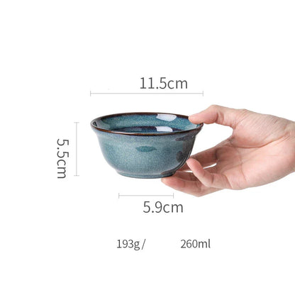 طبق عشاء من السيراميك الأزرق الجميل من DecorBites™