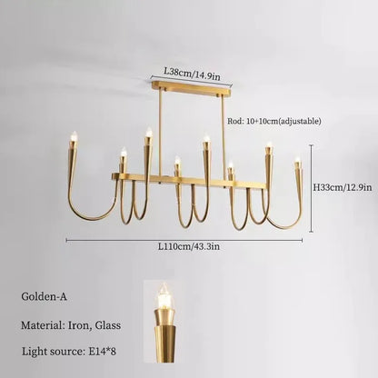 DecorBites™ French Style Black Pendant Light Luxury Led Chandelier Room Decor