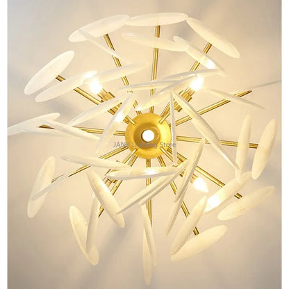 DecorBites™ Glass LED Chandelier 50cm Diameter for Living Room, Dining, Island - Lighting Fixtures