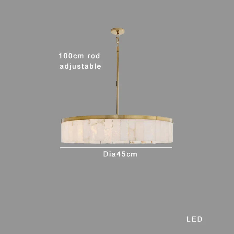 Lámpara colgante de techo redonda, elegante y lujosa DecorBites™ Gold Marble.