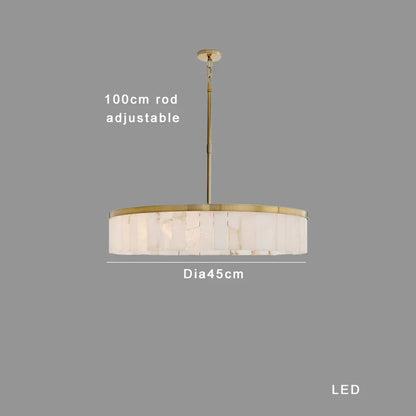 Lámpara colgante de techo redonda, elegante y lujosa DecorBites™ Gold Marble.