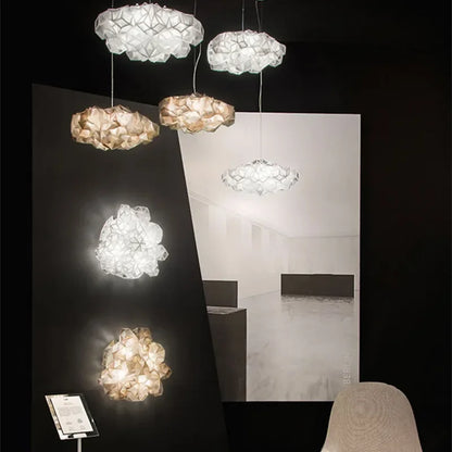 DecorBites™ Clouds White Gold Pendant Light