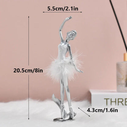 DecorBites™ Ballet Girl Resin Figurine - Nordic Luxury Desktop Decoration and Birthday Gift