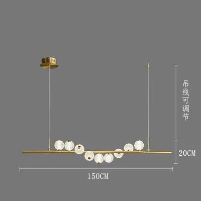 DecorBites™ Elegant Pearl Necklace LED Ceiling Chandelier for Living Room and Bedroom