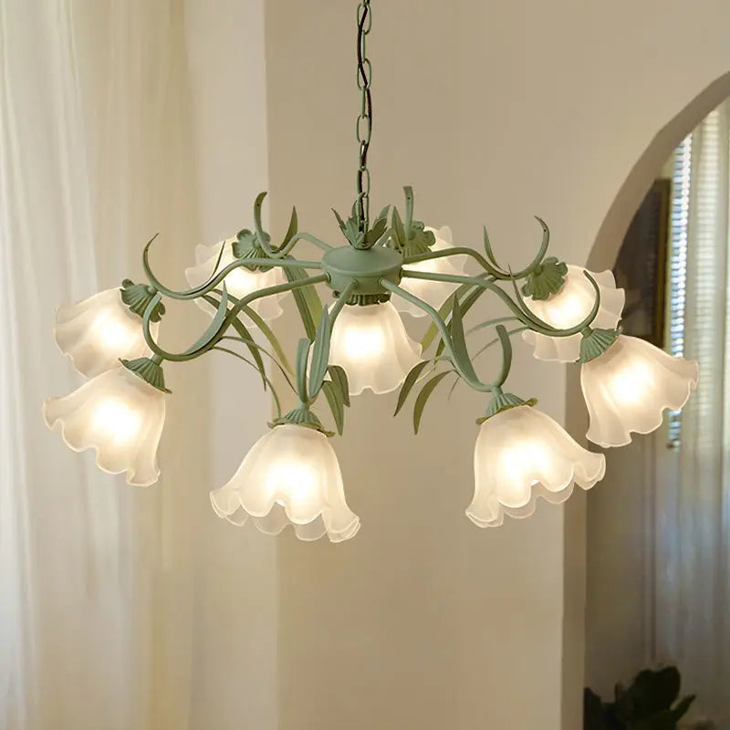 DecorBites™ French Retro LED Flower Chandelier for Bedroom, Restaurant, Living Room