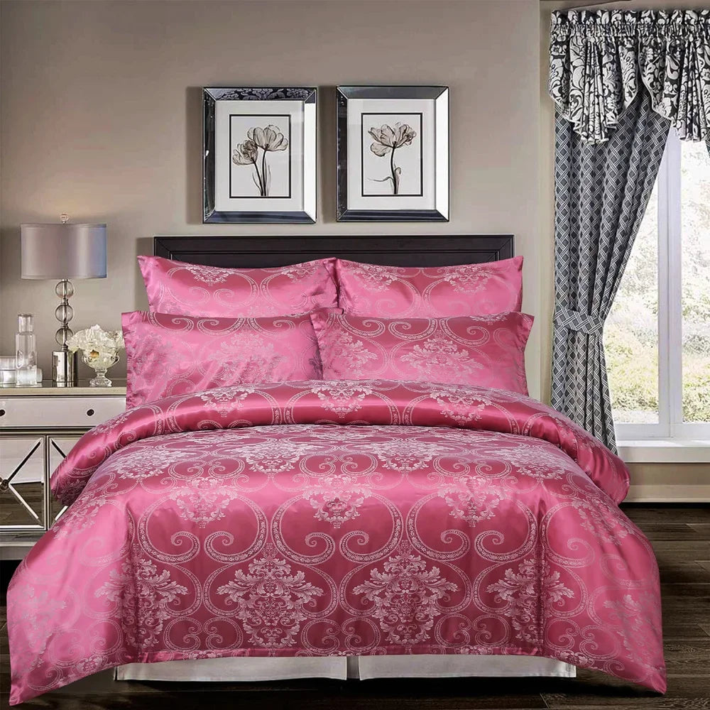 DecorBites™ Jacquard Luxury Bedding Set - King Size Duvet Cover & Bed Quilts - High Quality Home Textile