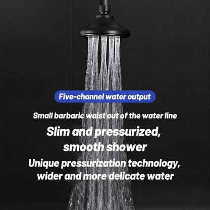 DecorBites™ Black High Pressure Mini Rainshower Shower Head for Water-saving Bath Experience