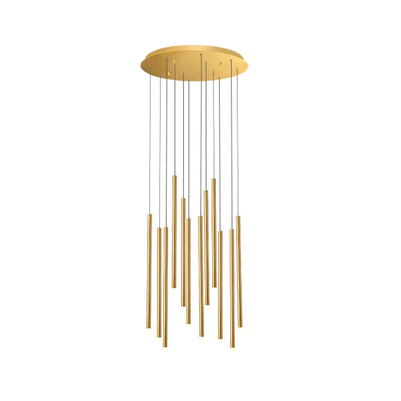 Decorbites™ LED-Kronleuchter: Modern minimalistisches Gold-Schwarz-Draht-verstellbares Leuchtarmatur für das Esszimmer