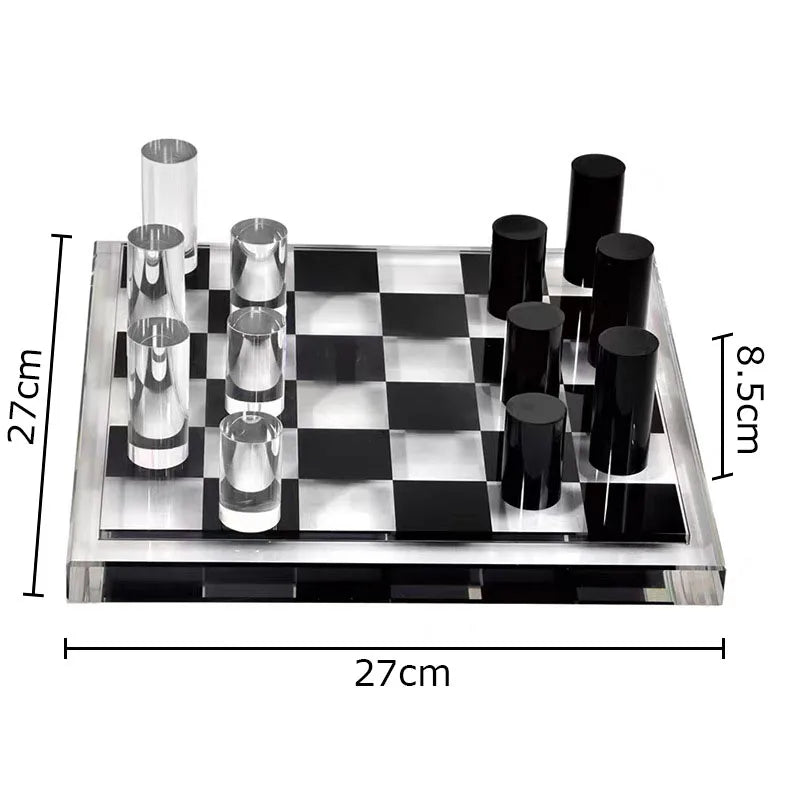 DecorBites™ Chessboard Desk Ornament - Black & White Room Aesthetics Decor