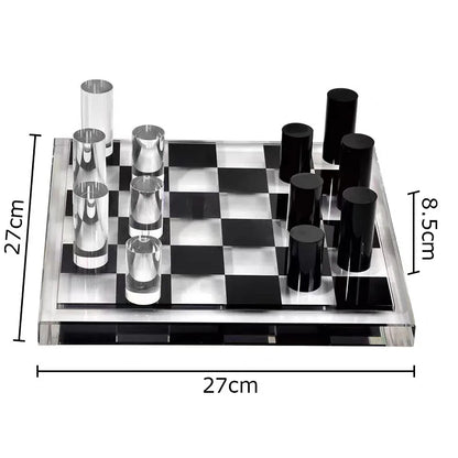 DecorBites™ Chessboard Desk Ornament - Black & White Room Aesthetics Decor