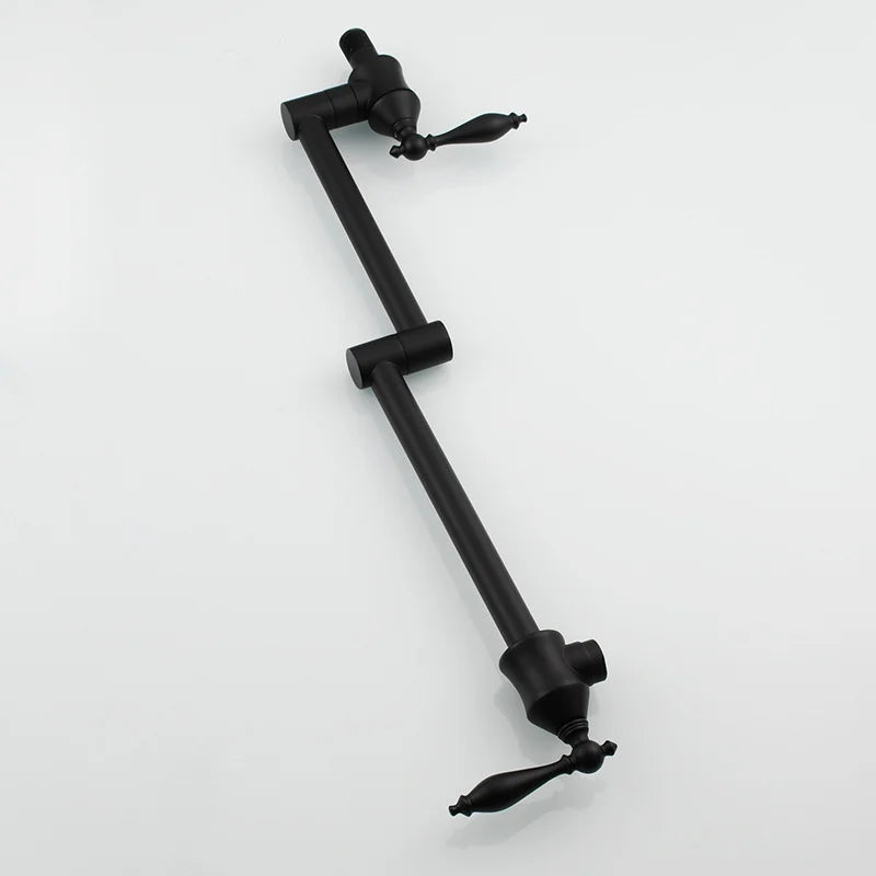 DecorBites™ Brass Double Joint Telescopic Kitchen Faucet, Double Handle Sink Faucet