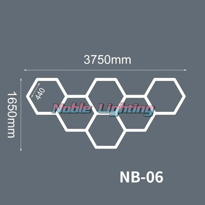Lámpara de techo LED hexagonal DecorBites™ para barberías y peluquerías en garajes