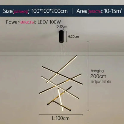 DecorBites™ LED Stair Chandelier: Modern, Simple, Villa Hall, Hotel Decor, Indoor Lighting