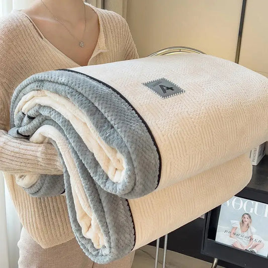 DecorBites™ Light Luxury Velvet Plush Cotton Blanket