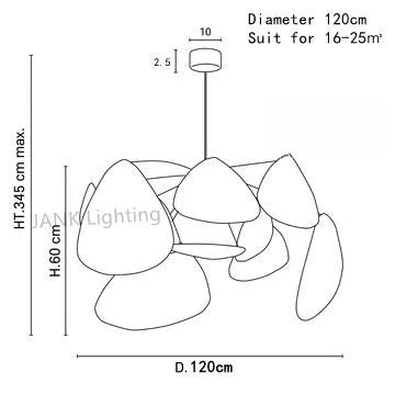 DecorBites™ Leaf Grid Chandelier: Designer White Fabric Screen Suspension Lighting for Kitchen Island, Living Room, Bedroom