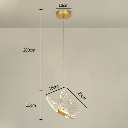 DecorBites™ Butterfly Chandelier: Nordic Staircase Pendant Lamp for Living Room Ceiling Light