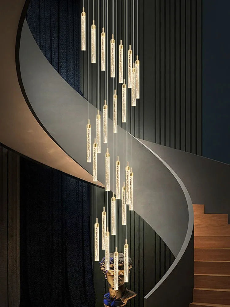 DecorBites™ Crystal Chandelier: Modern Luxury Pendant Lighting for Home Decor
