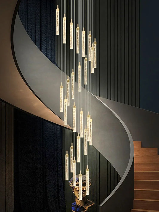DecorBites™ Crystal Chandelier: Modern Luxury Pendant Lighting for Home Decor
