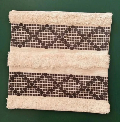 DecorBites™ Bohemian Tufted Tassel Cushion Cover | Plush Embroidered Decorative Pillow for Sofa