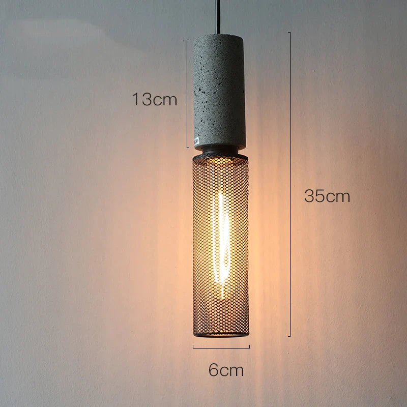 DecorBites™ Industrial Cement Metal Pendant Light for Home & Dining, LED Hanging Lamp