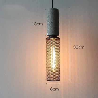 DecorBites™ Industrial Cement Metal Pendant Light for Home & Dining, LED Hanging Lamp