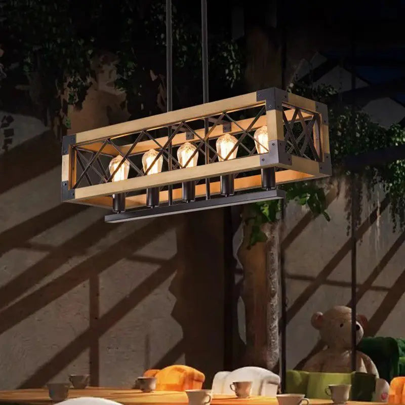 "Lámpara de araña de hierro forjado estilo hotel vintage DecorBites™ para decoración de comedor y sala de estar"