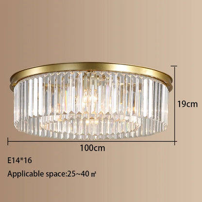 DecorBites™ Crystal LED Ceiling Chandelier for Modern American Minimalist Décor
