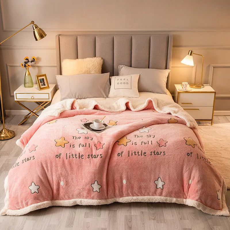 Manta de lana polar de doble cara DecorBites™