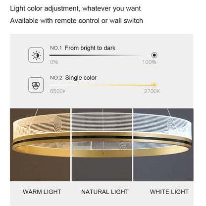 DecorBites™ Black/Gold LED Pendant Lights | Modern Design for Home Lighting Decoration