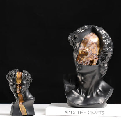 DecorBites™ Golden Skeleton Abstract Resin Statue Home Decor Figure