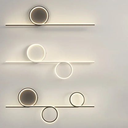DecorBites™ Circle Straight Bar Wall Lamp | Modern Nordic LED Bedroom Living Room Decor