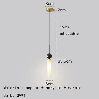 مصباح حائط نحاسي من DecorBites™: مصباح معلق من الرخام بتصميم نورديك عصري لغرفة المعيشة وغرفة النوم