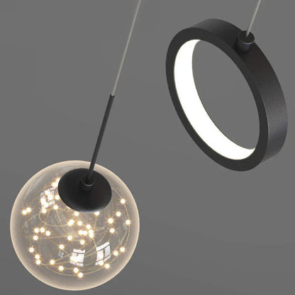 DecorBites™ Glass Starry LED Pendant Lights for Nordic Bedroom Chandelier