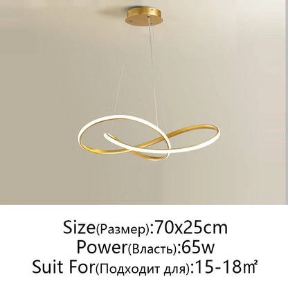 DecorBites™ LED Chandelier Light: Modern Aluminum Acrylic Pendant for Dining Room & Restaurant