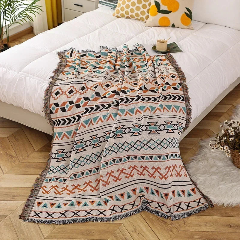 DecorBites™ Gothic Thread Double-sided Tapestry Blanket - Versatile Homestay and Outdoor Decoration