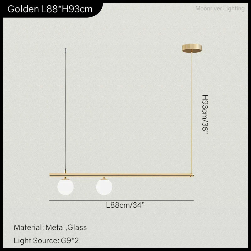 Lámpara colgante lineal minimalista DecorBites™ para sala de estar, comedor o decoración de techo