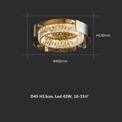 Lámpara de techo regulable DecorBites™ Crystal LED con cuerpo de acero y cristal gris