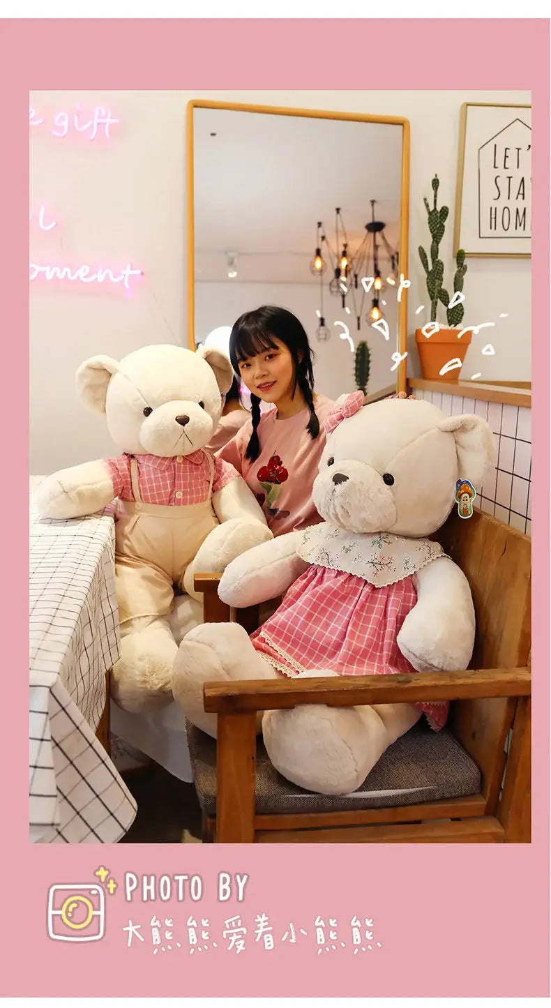 Decorbites™ Juguetes de Peluche de Oso Pareja de 80 cm Regalo de Navidad