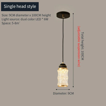 DecorBites™ Chinese Style Spiral Staircase Chandelier for Villa & Restaurant, LED Lamps