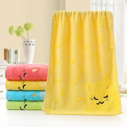 DecorBites™ Kids Cute Kittens Bamboo Fiber Towel - Soft, Strong, High Quality
