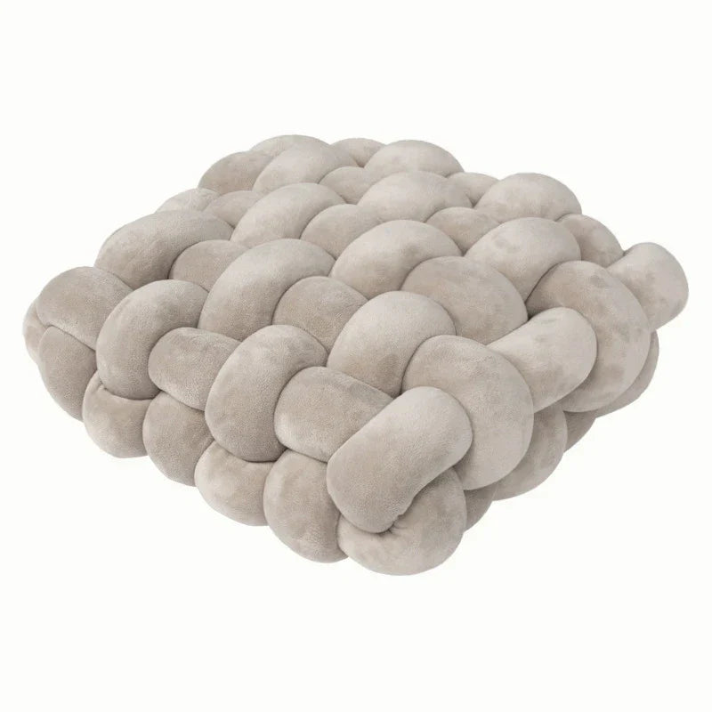 Grey Knot Square Pillows