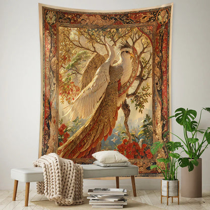 Decobites Flying Bird Tree of Life Tapestry Wall Hanging: Bohemian Abstract Hippie Decor