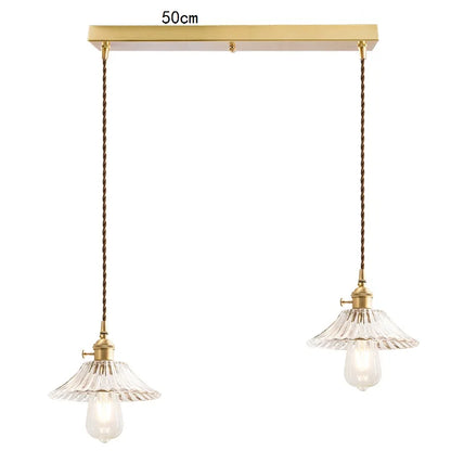 Lámpara colgante LED DecorBites™ de cristal con casquillo de cobre para decoración nórdica moderna del hogar