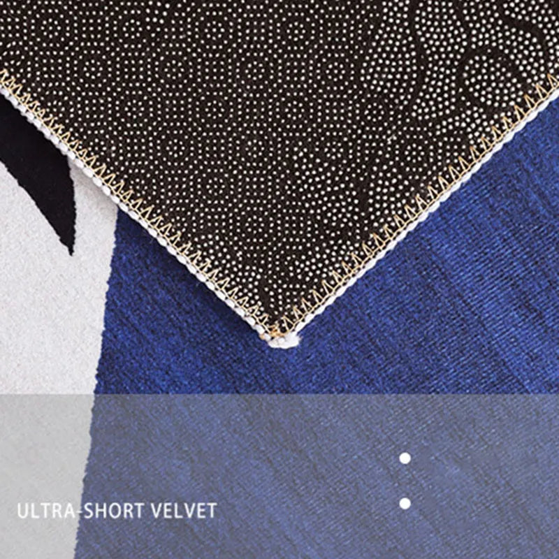 DecorBites™ Grey Crystal Velvet Entrance Rug - Luxe Absorbent, Anti-Slip, Easy-Clean Living Room Carpet