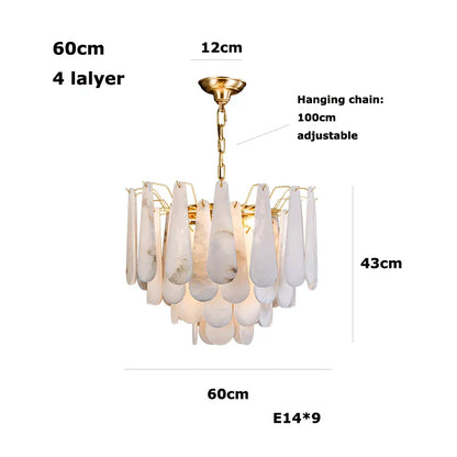 DecorBites™ 2025 Chandelier LED Dimmable Marble Collection for Dining Room & Foyer