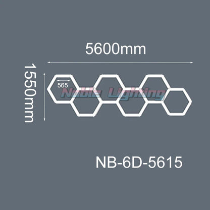 DecorBites™ 6500K LED Hexagrid System for Workshop, Gym, Studio - 2 Year Warranty