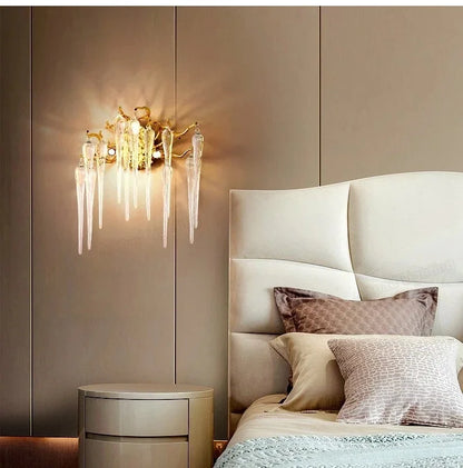 DecorBites™ Crystal Water Drop LED Chandeliers: Modern Luxury Branch Design for Living & Dining Rooms