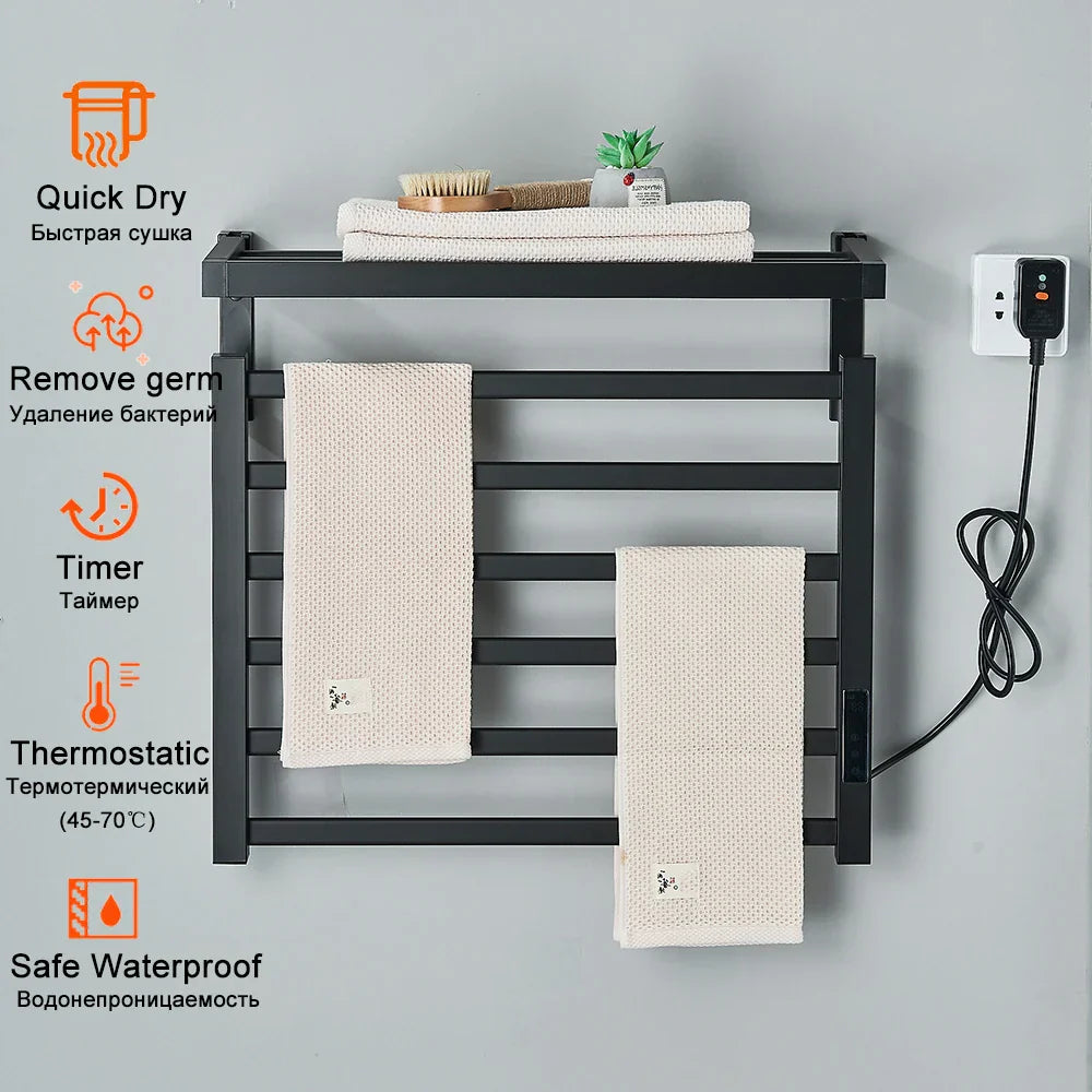 DecorBites™ Electric Towel Rack with Digital Display and Thermostatic Settings